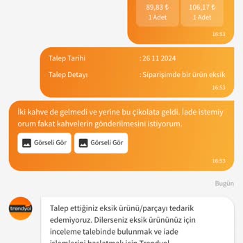 Yanlış Ürün Gönderimi: Kahve Yerine Çikolata Geldi