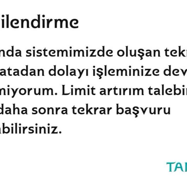 Garanti Bankası'nda Kredi Kartı Limit Artışı Sorunu