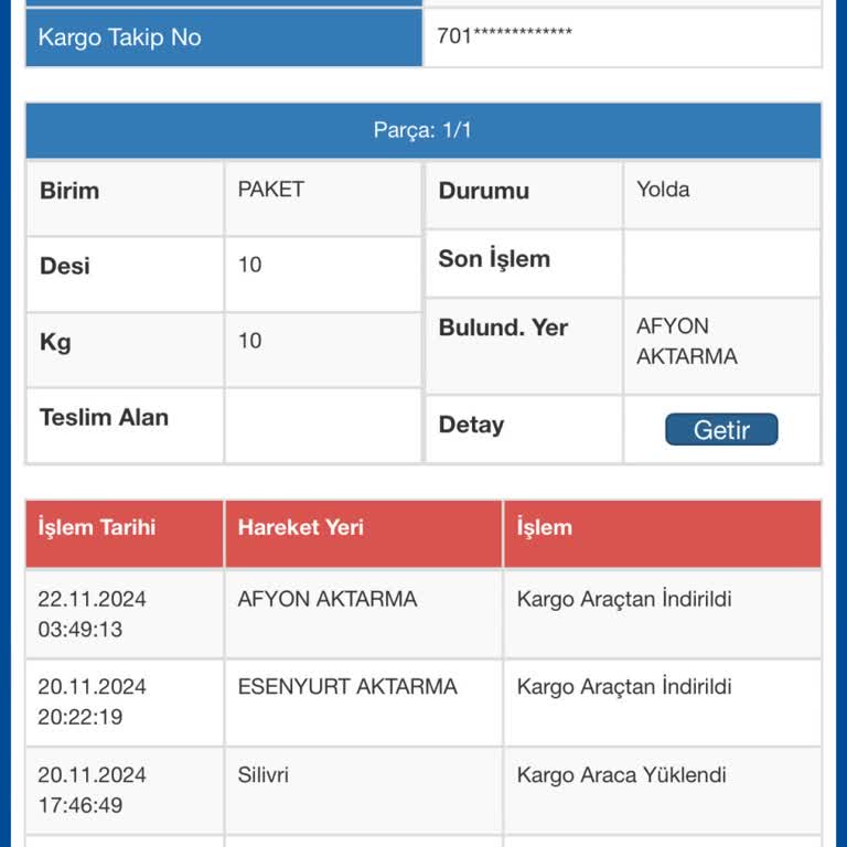 Kayıp Kargo Ve Ulaşılamayan Müşteri Hizmetleri