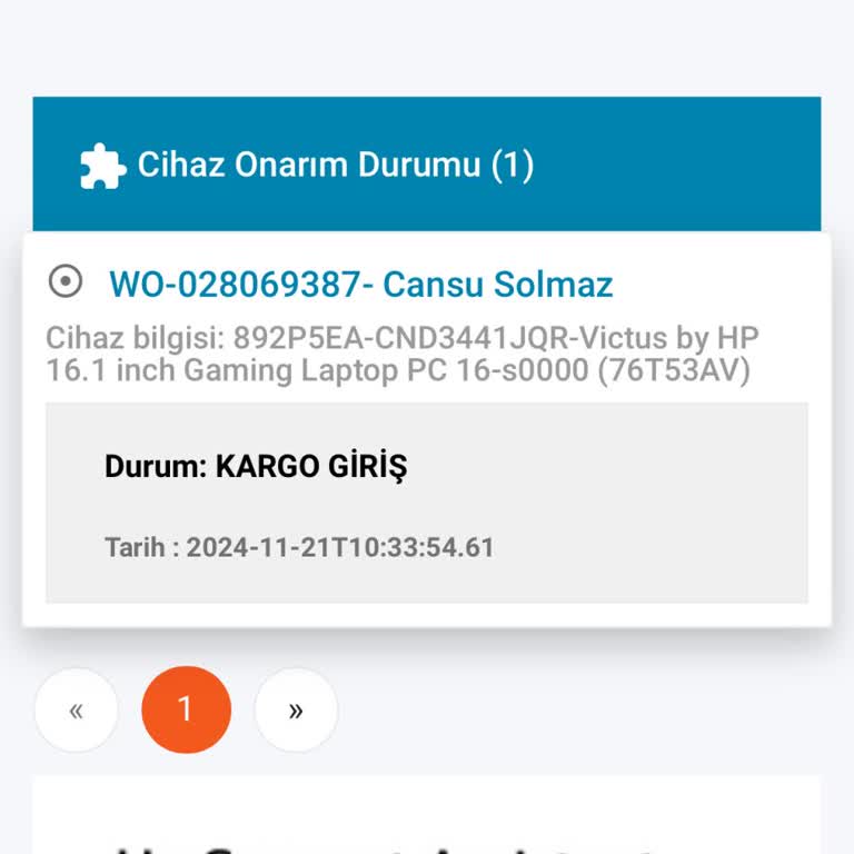 HP Servisinden Geri Dönüş Bekleyen Müşteri
