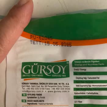 Gürsoy Fındık Kıyılmış Fındıkta Ağır Ve Bayat Koku Şoku