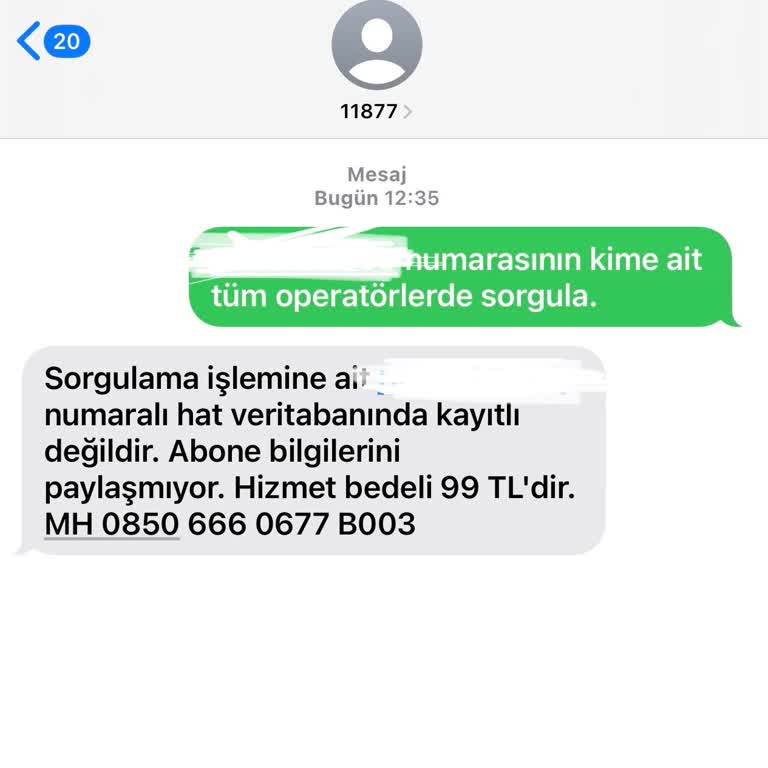 Yanıltıcı 11877 Servisi İle Beklenmedik Ücretlendirme