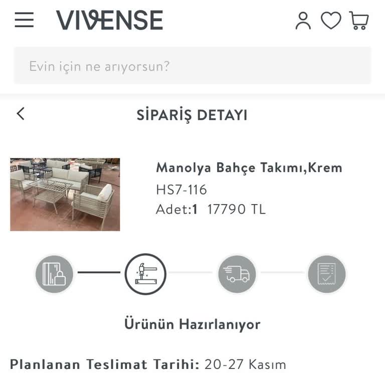 Vivense'den Aldığım Balkon Takımı Hala Teslim Edilmedi
