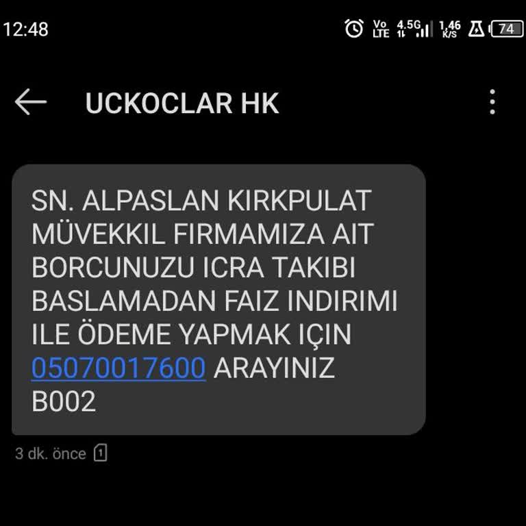 İzinsiz Kişisel Veri Kullanımı Ve Yanlış İcra Takibi Mesajı