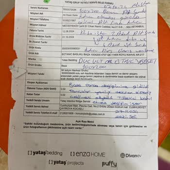 Yataş Bedding'den Hatalı Montaj Ve Çözülmeyen Sorunlar