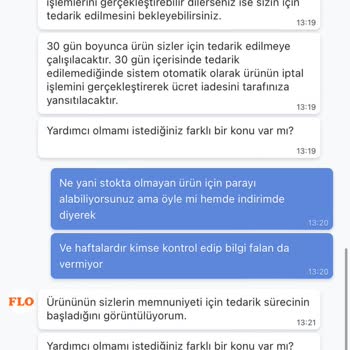 Stokta Olmayan Ürün İçin Para Çekimi Ve İptal Sorunu