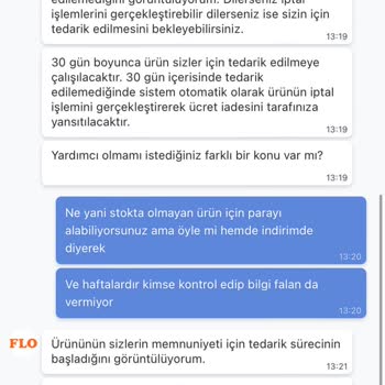 Stokta Olmayan Ürün İçin Para Çekimi Ve İptal Sorunu