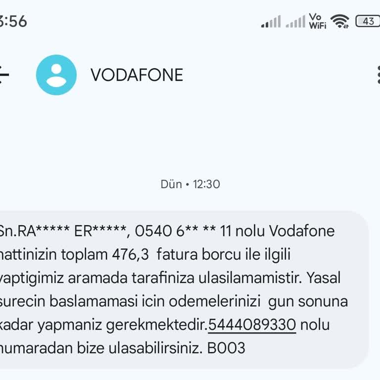 Vodafone'un Çözülemeyen Sorunları Ve Rahatsız Edici Mesajlar