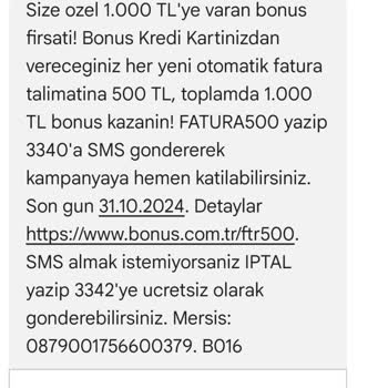 Bonus Kampanyası Mağduriyeti
