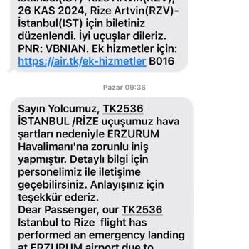 Zorunlu İniş Sonrası Yetersiz Hizmet Ve Ekstra Maliyet