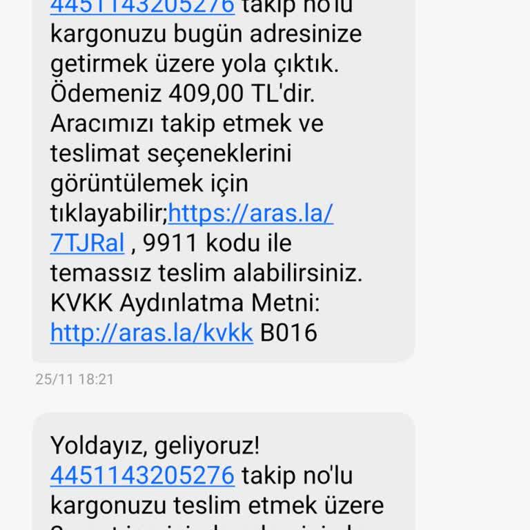 Aras Kargo'nun Yanıltıcı Mesajları Ve Ulaşılmayan Kargo