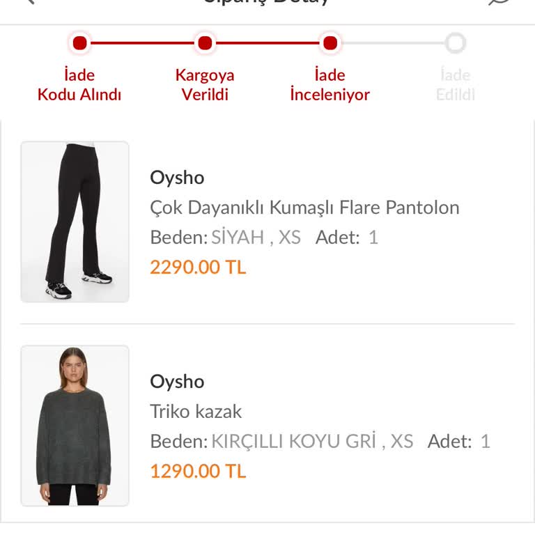 Oysho Siparişim İade Sürecine Girdi, Yardım Alamıyorum