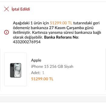 Trendyol Akgünler Arçelik Bayii'nde İptal Edilen Sipariş Ve İade Sorunu