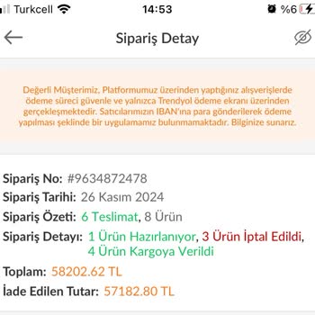 Trendyol Akgünler Arçelik Bayii'nde İptal Edilen Sipariş Ve İade Sorunu