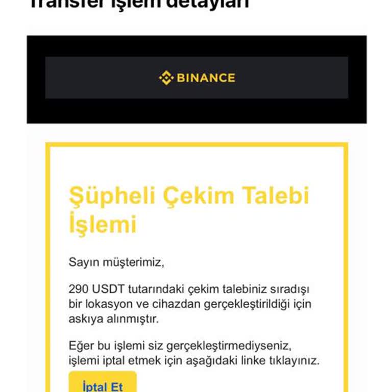 Binance TR Şikayeti