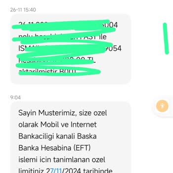 Ziraat Bankası EFT Limit Artışı Ve Müşteri Hizmetleri Sorunu