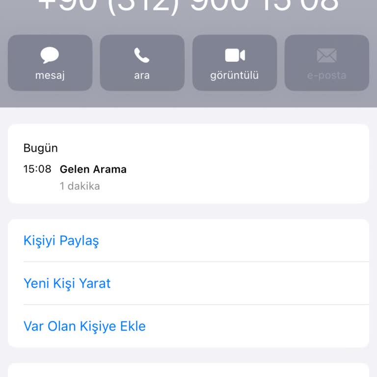 Sahte Web Sitesi 0312 900 15 08 Asılsız Arama