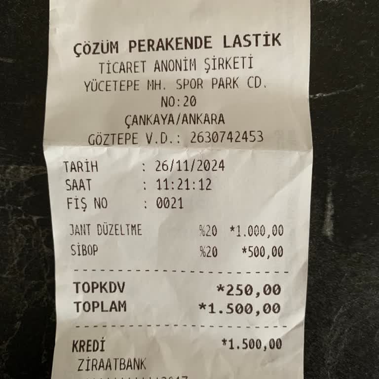 Lastikpark'ta Jant Temizleme Ücretinde Adaletsizlik