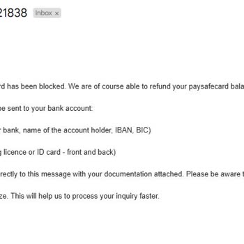 Paysafecard'ın Bloke Kartları Ve Zorlu İade Süreci