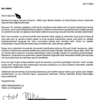 Enpara'da Bilgim Dışında Yapılan Harcamalar Ve İlgisizlik
