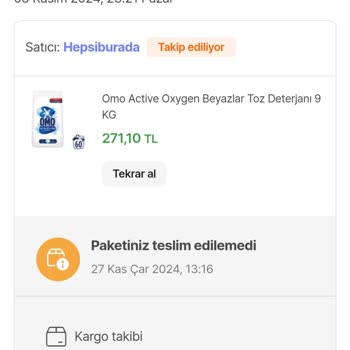Kargo Teslim Edilmedi, İade İşlemi Yapıldı