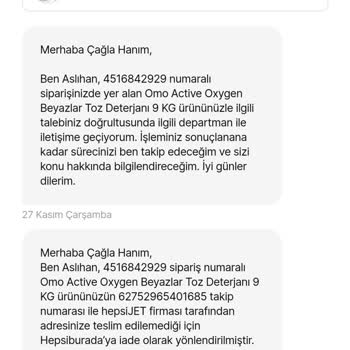 Kargo Teslim Edilmedi, İade İşlemi Yapıldı