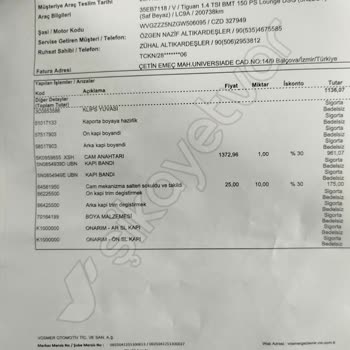 Volkswagen Tiguan Yedek Parça Sıkıntısı Mağduriyeti