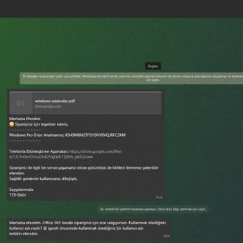 Destek Talebi: Windows 11 Pro Ve Office 365 Lisans Sorunu