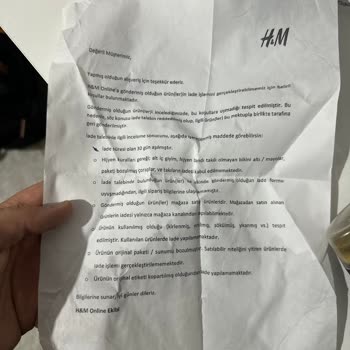 H&M'den Alınan Ürün Çekti, Garanti Süreci Hayal Kırıklığı Yarattı