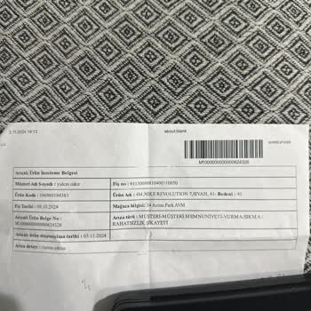 Ayakkabıda Yaşanan Rahatsızlık Ve İade Sorunu