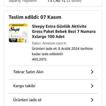 Sleepy Bebek Bezi Kalite Sorunu