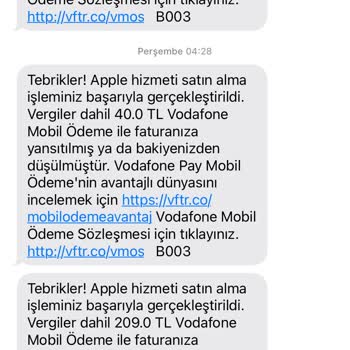 İzinsiz Faturalandırılan Apple Hizmeti