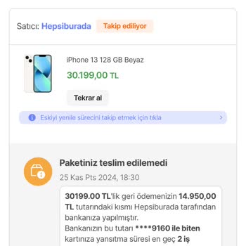 Teslim Edilemeyen Siparişler Ve İade Sorunları
