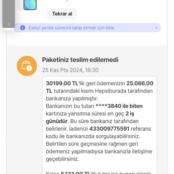 Teslim Edilemeyen Siparişler Ve İade Sorunları