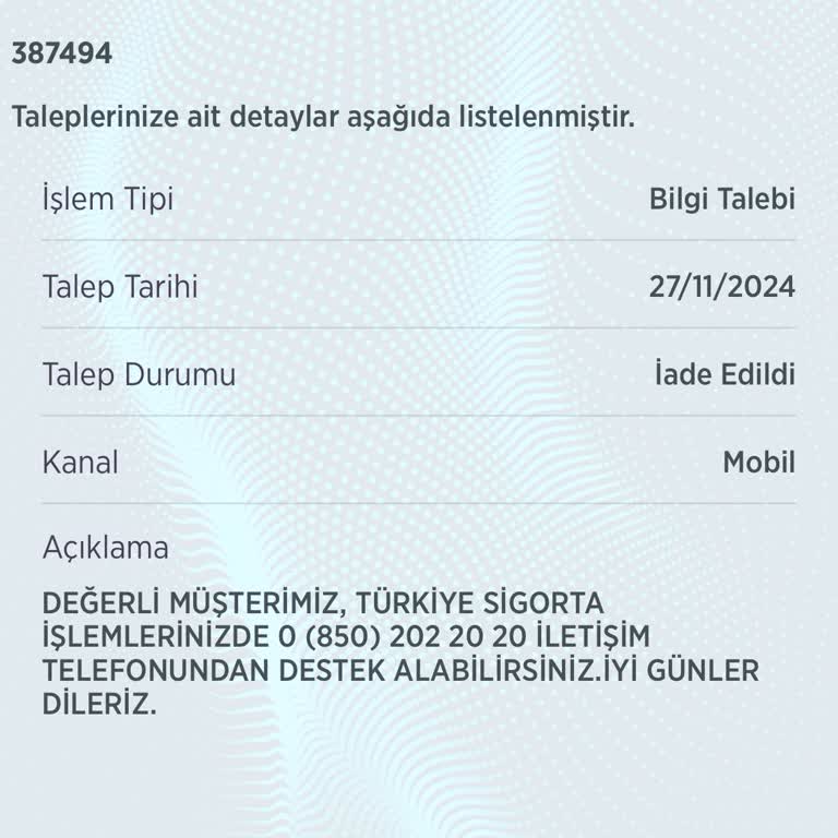 Ziraat Bankası Ve Türkiye Sigorta Arasında Bilgi Eksikliği