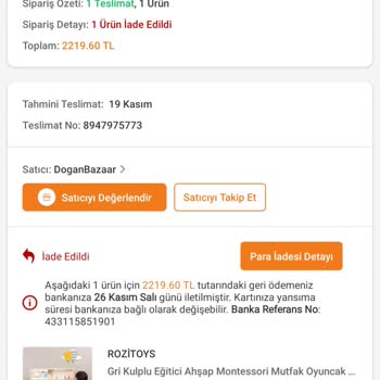 Yanlış İade İşlemi Nedeniyle Müşteri Mağduriyeti