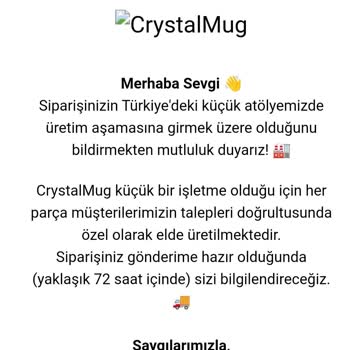 Crystalmug Siparişim Teslim Edilmedi!