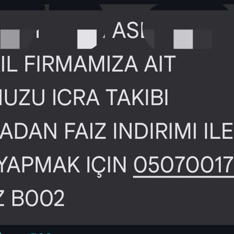 Hukuk Bürosundan Yanıltıcı İcra Mesajı