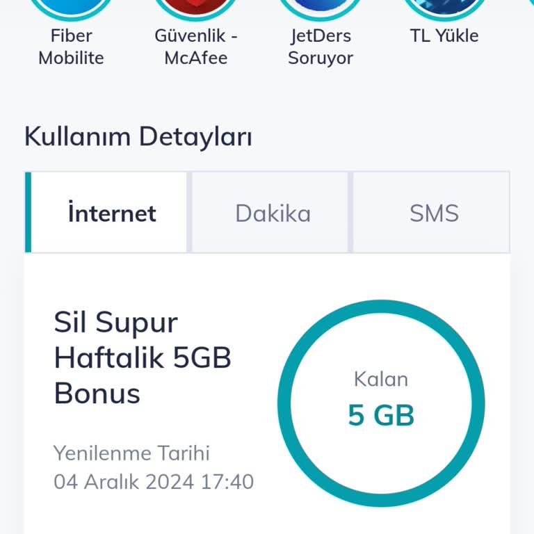 Hediye İnternet Kullanılamıyor, Ana Paket Tükeniyor