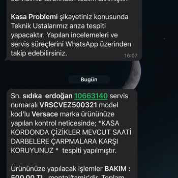 Versace Saatin Kapağı Üçüncü Kullanımda Düştü!