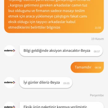 Teslim Edilmeyen Bahçe Mobilyası Ve İletişim Sorunları