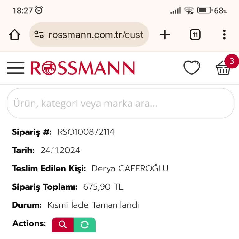 Eksik Ürün Ve Hatalı İade Süreci