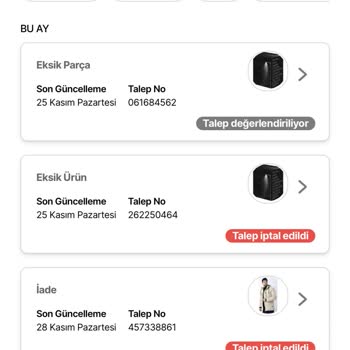 Eksik Ürün Ve Geciken Geri Dönüş Süreci