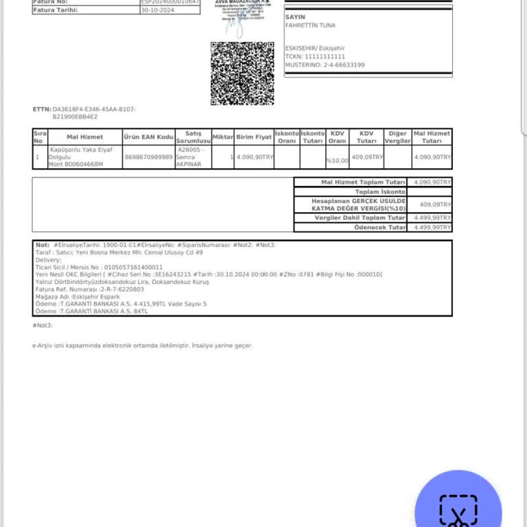 Avva Mağazasında Aldığım Montta Leke Sorunu