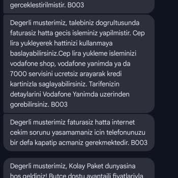 Vodafone'un Sistemsel Hatalarıyla Mağduriyet Yaşıyorum