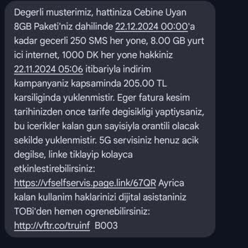 Vodafone'un Sistemsel Hatalarıyla Mağduriyet Yaşıyorum
