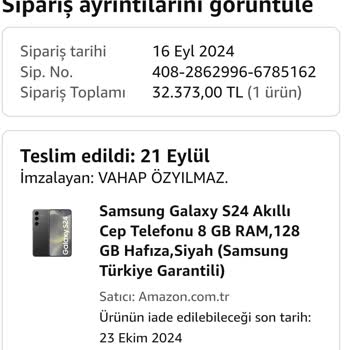 Amazon'dan Alınan Telefon İçin Söz Verilen Nakit Desteği Alamama Sorunu