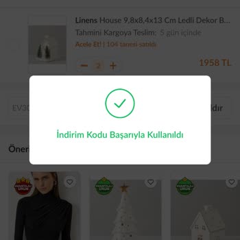 Trendyol'da İndirim Kodu Sorunu