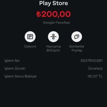 Faceapp Üyelik İptali Sonrası İzinsiz Para Çekimi