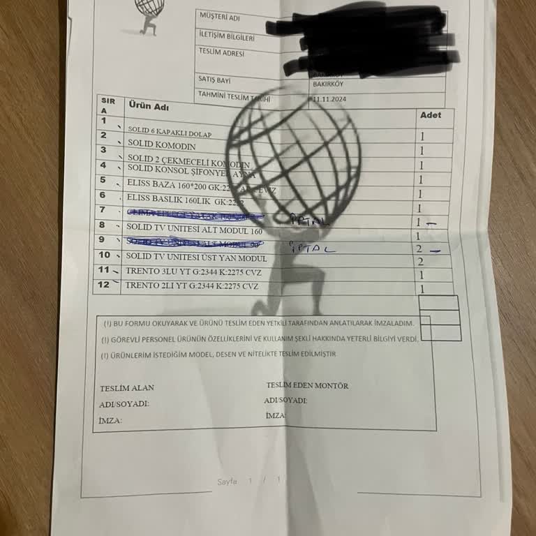 Eksik Gelen Mobilyalar Ve İlgisiz Müşteri Hizmetleri